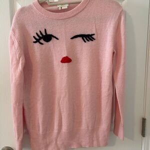 kate spade Pink Face Design Sweater